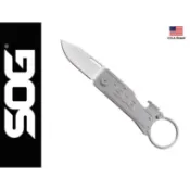 美國SOG特偵組折刀KEYTRON不銹鋼開瓶器鎖定式鑰匙圈折刀【SOGKT1001-CP】