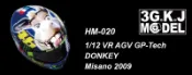 KHALED HM20 1/12 安全帽模型 VR46 AGV GP-Tech donkey Misano 2009