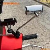 【高質感復古】機車後照鏡 後視鏡 手把鏡 端子鏡 照後鏡 方形後視鏡 咖啡 野狼 雲豹 KTR 偉士牌 金旺 檔車