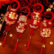🔥臺灣出貨🔥2026新年春節裝飾門把手掛件馬年新款元旦佈置裝飾品氛圍掛飾用品