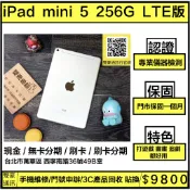 🧸iPad MIni5  LTE 256G 銀 (可插卡 追劇 上課超方便 無盒裝有配件