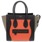 【DOKODEMO】二手 Celine Luggage Micro Shopper 皮革顏色手提包 0497，CELINE