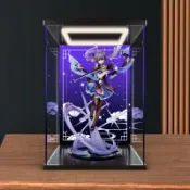 星光精品館 【專用收納盒】手辦收納盒 模型展示盒 防塵盒 壓克力盒 燈光展示盒 適用APEX刻晴·霆霓快雨Ver.1/7 靜態手辦 Genshin 防潮防塵 附LED燈條