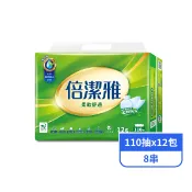 【全聯線上購】【倍潔雅】柔軟舒適抽取式衛生紙(110抽x12包x8串)