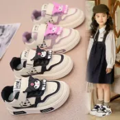 淘淘屋百貨商場 童鞋女童運動鞋2024新款秋季庫洛米兒童板鞋女孩秋冬爆款小白鞋子鑫弘-萌寶童裝可開發票