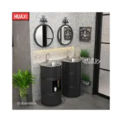 (店+)[可開發票 免運]工業風油桶洗手盆 創意衛生間洗漱臺 洗手池 復古 洗臉盆 水槽 立柱盆 洗手臺 洗手槽