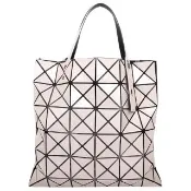 【ISSEY MIYAKE 三宅一生】BAOBAO 原色透光幾何方格6x6手提包(米白/亮面)