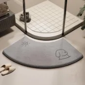 🎉限量優惠🎉卡通弧形記憶棉浴室 地墊 淋浴房吸水防滑腳墊子家用衛生間速幹 地毯
