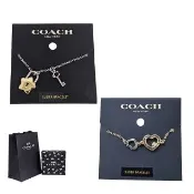 【COACH】新款 專櫃款金色星星鎖頭銀色C鑰匙造型/愛心造型手鍊(贈原廠紙袋紙盒七夕情人節)