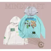 衣斯坦寶｜Minecraft 正版 當個創世神 男童 女童 連帽上衣 長袖衣服 豬布林 麥塊 史蒂夫 苦力怕 我的世界