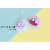 [Little love]  醜萌香腸嘴毛絨絨大眼怪鑰匙圈、鑰匙扣、包包吊飾、AirPods鑰匙扣（1入）