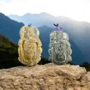 天然翡翠 天然緬甸玉 A貨 關公 / 關聖帝君 / 財神 ﹝緣寶翡翠﹞