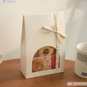🌈在臺出貨🌈 開窗式包裝紙袋 牛皮紙禮盒 糖果袋 牛軋糖 餅乾 甜點禮盒 透明窗包裝紙袋 紙袋 禮品包裝盒 糯米船包裝盒