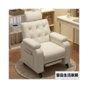 (店+)[附發票]電競沙發椅 單人沙發床可躺人體工學電競椅 白色電競座椅 網咖平躺可躺180度電腦椅 附輪可移動旋轉