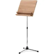 【現代樂器】德國 K&M 11831 Orchestra 樂團譜架 管弦樂譜架 舞台專業譜架 雙層 胡桃木面板/鍍鉻支架