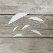 春仔花．纏花專用裁剪紙型-葉形A