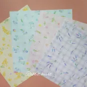 🐰兔子心 日本色紙 amifa 簡約 花朵 薰衣草 黃花風鈴木 三色堇 植物 鄉村 典雅 素材紙 手作 卡片 打底