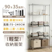 【KIWISH】免運 90X35四/五/六/七層 鐵架 層架  收納架 鐵力士架 貨架 波浪架 置物架 展示架 收納櫃