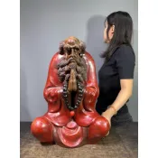 【阿一藝品】早期廣東 石灣陶【達摩】達摩祖師 名師手製 有落款 值得收藏 居家裝飾 石灣公仔 石灣陶藝 J97