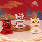【JJcar】搖頭公仔太陽能醒獅國潮獅子中國風吉祥舞獅國潮傢居汽車擺件玩具🎉全館下殺🎉03