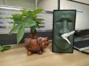 【乙兆】3D立體摩艾石像復活節島面紙盒 創意樹脂衛生紙盒 摩艾石像復活島 石像面紙盒 石頭人面紙盒 石像封面紙巾盒
