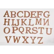 全新現貨 🔠切割木質字母  全新正版現貨 26個英文字母A~Z 美勞工藝材料 木製素材佈置 佈告欄 學校 店面 素材