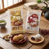 (店+)【CHARA 微百貨】巧益 和風大福 280g 麻糬 8入裝 花生/紅豆
