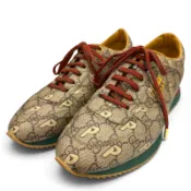 【DOKODEMO】全新 ▼ GUCCI Palace 727939 Web Line GG Supreme 繫帶低筒運動鞋ブラウン配金色五金配件 7碼 義大利製造 男款