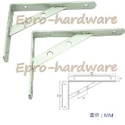 美式多孔三角架8“ 10“ (一組2支) 白鐵 厚度4mm 層板架 工業風 支撐架 L型 支撐架 固定三角架 內角鐵