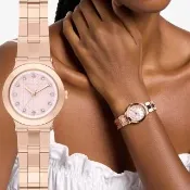 【Michael Kors】MK Petite Billie 優雅粉色珍珠貝小錶徑女錶-玫瑰金/26mm 送禮 禮物 推薦(MK7568)
