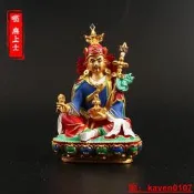 【小七嚴選】蓮花生大士佛像 藏傳密宗小佛像祖師像手工彩繪小佛像神像包郵