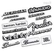 現貨】丹拿 Dnudio 芬 Burmester 哈曼頓 JBL 音響貼 汽車喇叭標 改音響標