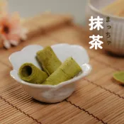 【花見夫人】一口蛋捲 抹茶口味 無水奶油 天然 無添加 花見禮盒