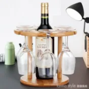 創意紅酒架倒掛紅酒杯架家用葡萄酒架子酒瓶架酒柜酒架田園竹木 YTL 【摩可美家】