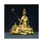 (店+)黃銅普賢菩薩擺件佛像家居工藝禮品開業禮品【QQJ917】