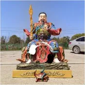 真武大帝神像 蕩魔祖師玄天上帝九天玄武上帝帶龍玄龜蛇站坐樹脂