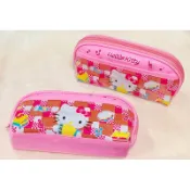 三麗鷗Hello Kitty 閃亮PU筆袋/化妝包/收納包/萬用包 市價：200元