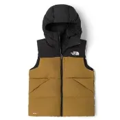 【The North Face】童/女 New ICON 1996 重磅輕量防潑水保暖羽絨背心(89XR-YW2 棕色)