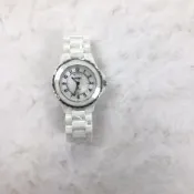 ORIENT 東方錶 官方授權 白陶瓷時尚石英女錶(HS9SC21S)-34mm