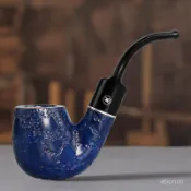 MUXIANG 石楠木 彎柄口叼 多款可選 鵰刻煙鬥 實木 沙芬款衕款 鱷魚藍色皮紋 皮紋煙鬥 煙鬥相關 煙鬥 煙鬥相關