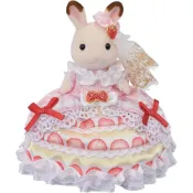 (店+)【森林家族】森林家族 生日快樂 花邊 草莓蛋糕裙 可愛動物人偶玩具 玩偶屋兒童禮物