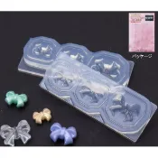 ✿粉紅豬✿～【日本製】116 日清 黏土模具 滴膠模具 UV膠模具~蝴蝶結 緞帶 (兩面型)