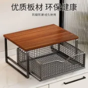 【臺灣爆款】桌面置物架咖啡機抽屜式儲物架吧檯餐桌櫃咖啡茶包水杯架子收納盒 售後無憂