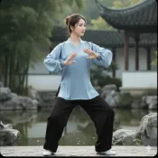 ~廣隆~冰絲 太極功夫褲 太極拳 透氣褲 武術褲 燈籠褲 瑜珈 禪坐 運動褲 休閒褲 學舞褲 練功褲