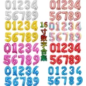 #16吋數字0~9鋁箔氣球字母氣球生日氣球選舉候選人造勢慶生裝飾告白求婚周年慶園遊會道具尾牙佈置數