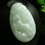 協貿國際日用品生活12館 天然玉石和田玉十二生肖吊墜 生肖馬鼠牛龍狗男女款掛件