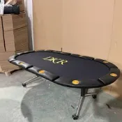 折疊德州撲克桌可移動大小點骰子桌黑JACK牛牛MTT賽事poker  table