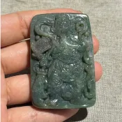 《海草玉關公》251230-04 總統石 心臟石 血絲碧玉 台灣藍寶 鳳凰碧玉 | 後山帝星石業