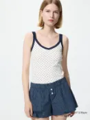 【UNIQLO】女裝 蕾絲V領細肩帶背心 489044