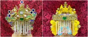 安金紙帽 1尺3神尊戴 7吋頭圍 漆線 安金 水鑽 紙帽 天公帽 關帝帽